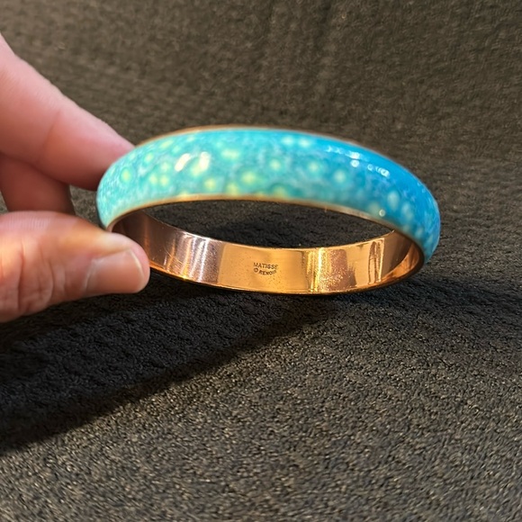 1960’s Vintage Matisse Renoir Copper turquoise enamel bangle bracelet - Picture 3 of 5